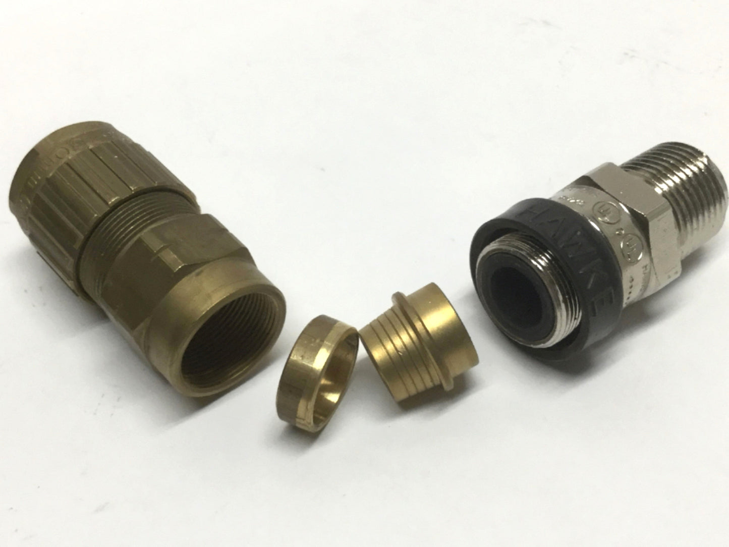 New – Open box Lot of 3 Hawke 153 O X Industrial Brass Cable Gland 1/2" NPT Thread, 9.5-16mm
