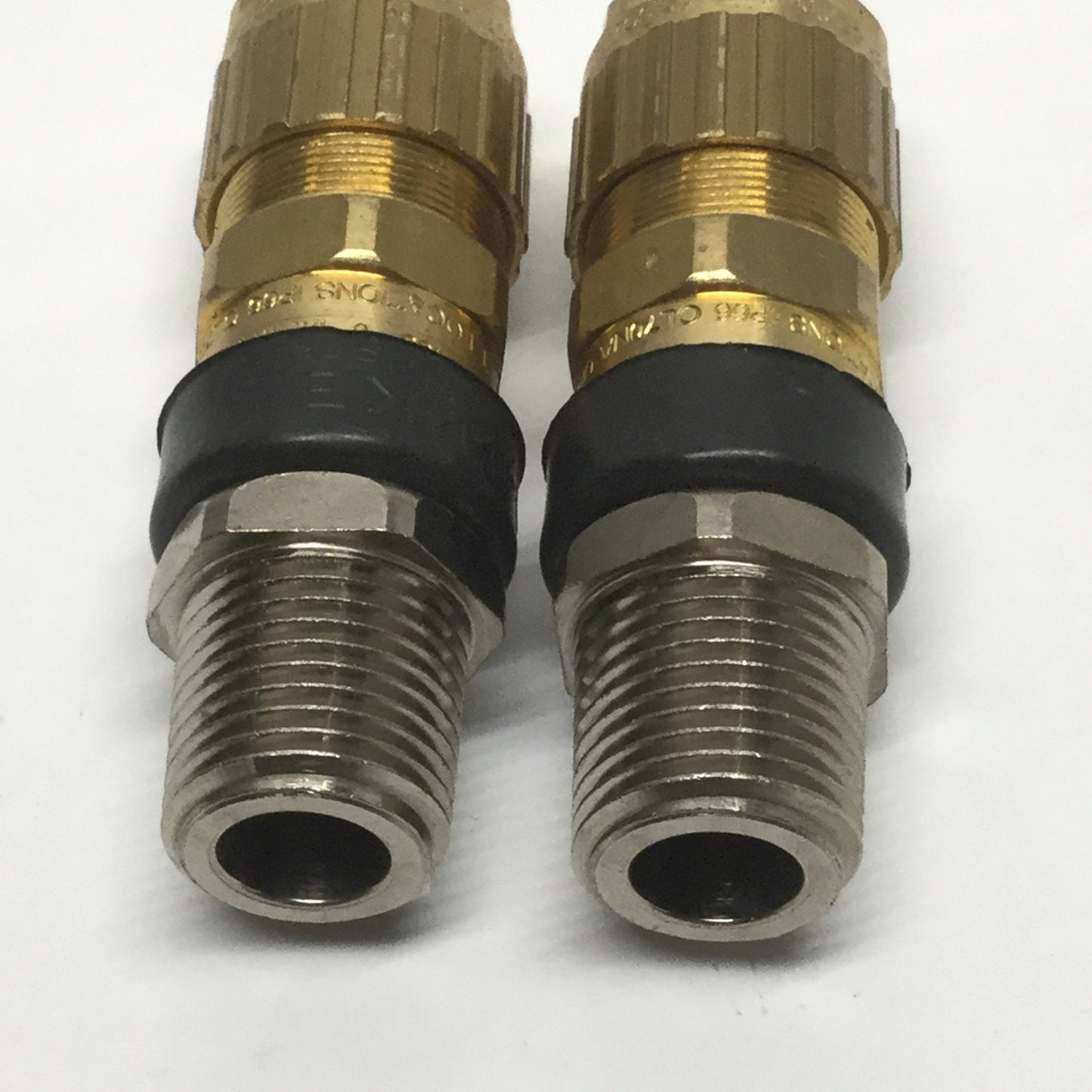New – Open box Lot of 2 Hawke 153 O X Industrial Brass Cable Gland 1/2" NPT Thread, 9.5-16mm