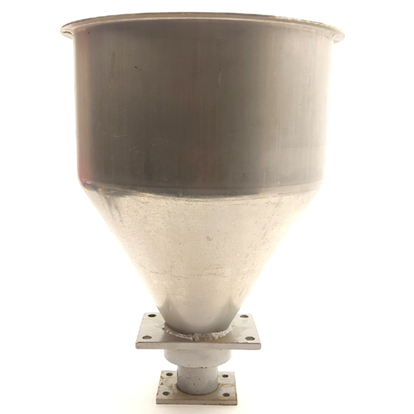 Used Stainless Steel Hopper/Feeder ,11¾" to 1?", 17 7/16" Tall, 3 x 2" C2C Mount