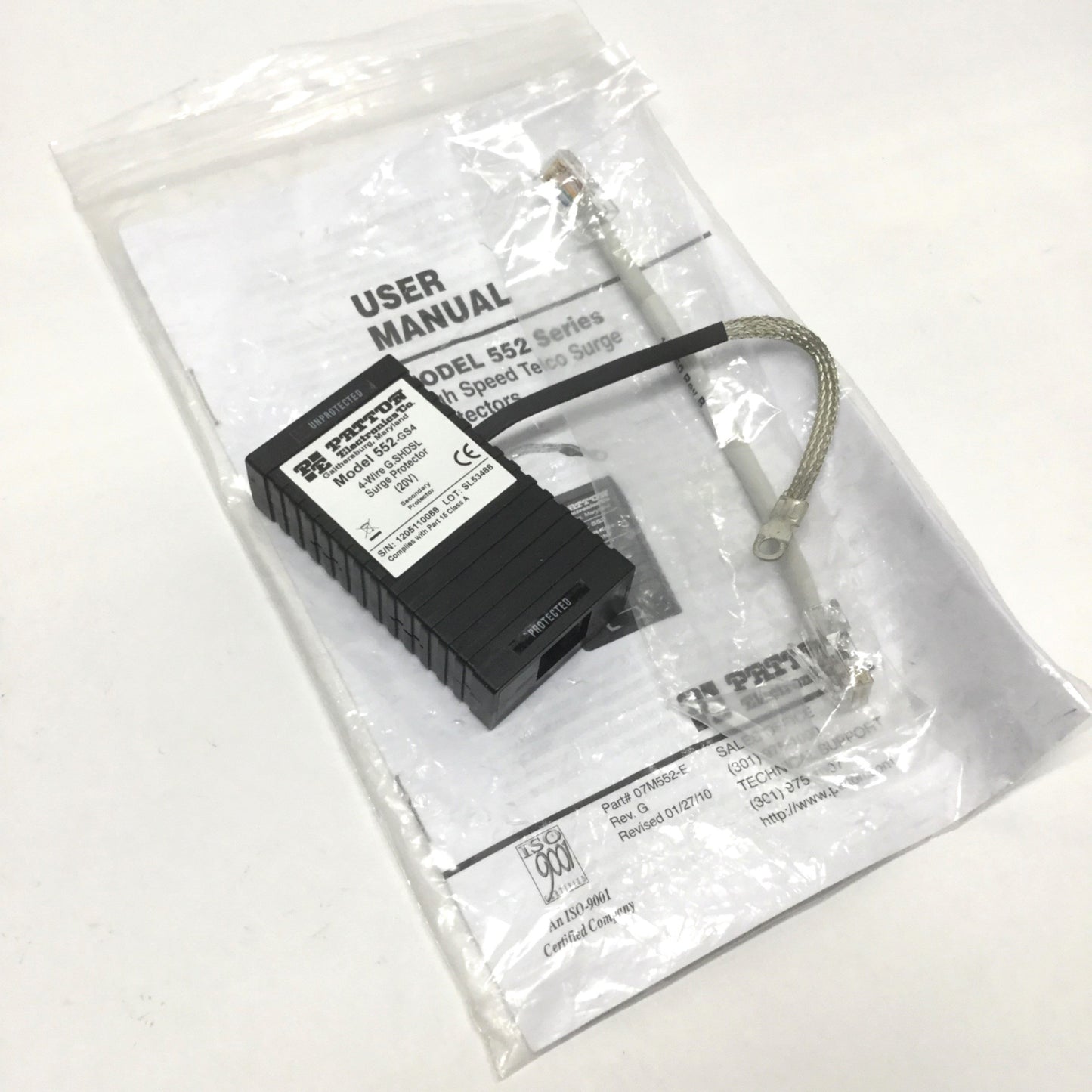 New Patton 552-GS4 High Speed Telco Line 4-Wire Surge Protector G.SHDSL, RJ45, 600W