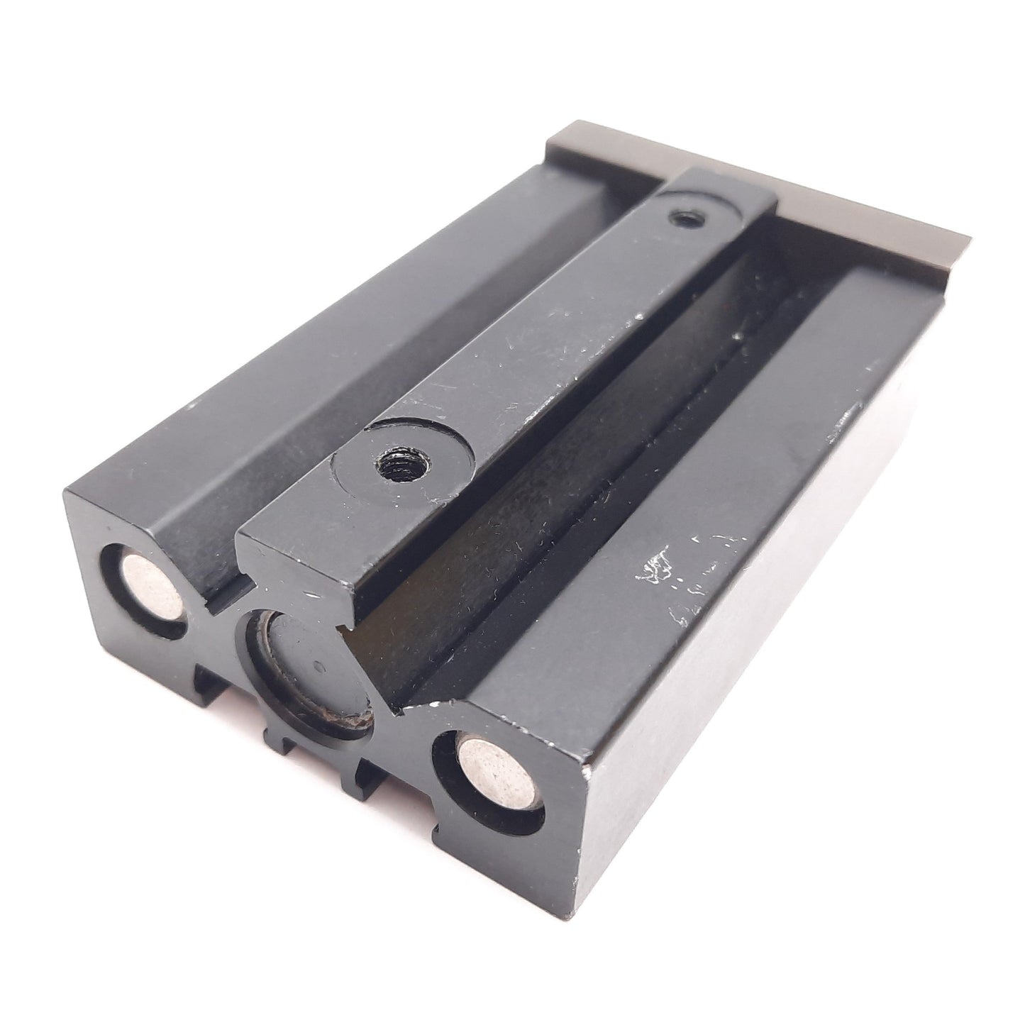 Used Tolomatic PB208 SK15 Guided Cylinder, Bore: 0.5", Stroke: 1.5", Ports: 10-32