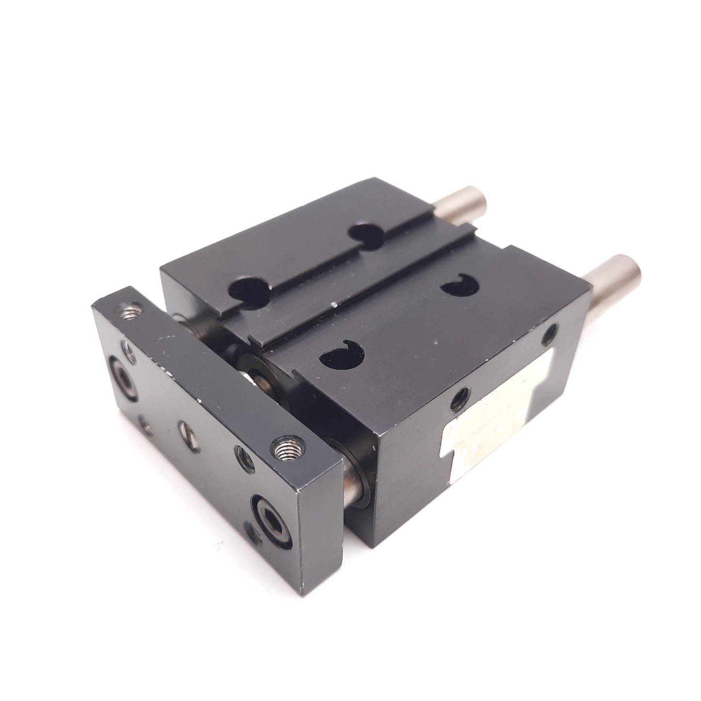 Used Pneumatic Guided Cylinder, Double Acting, Bore: 0.63", Stroke: 0.5", Ports 10-32