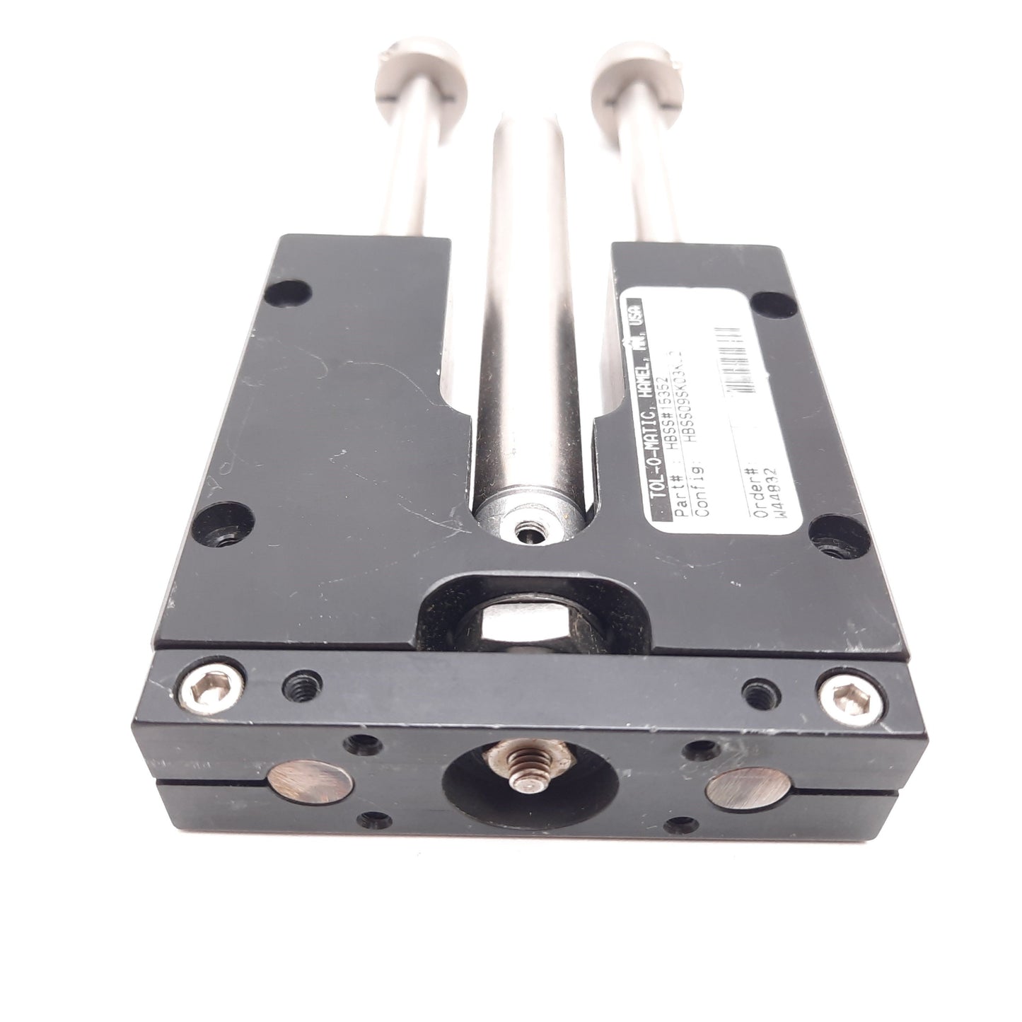 Used Tolomatic HBSS09SK03KU2 H-Block Cylinder, Bore: 9/16", Stroke: 3", Ports: 10-32