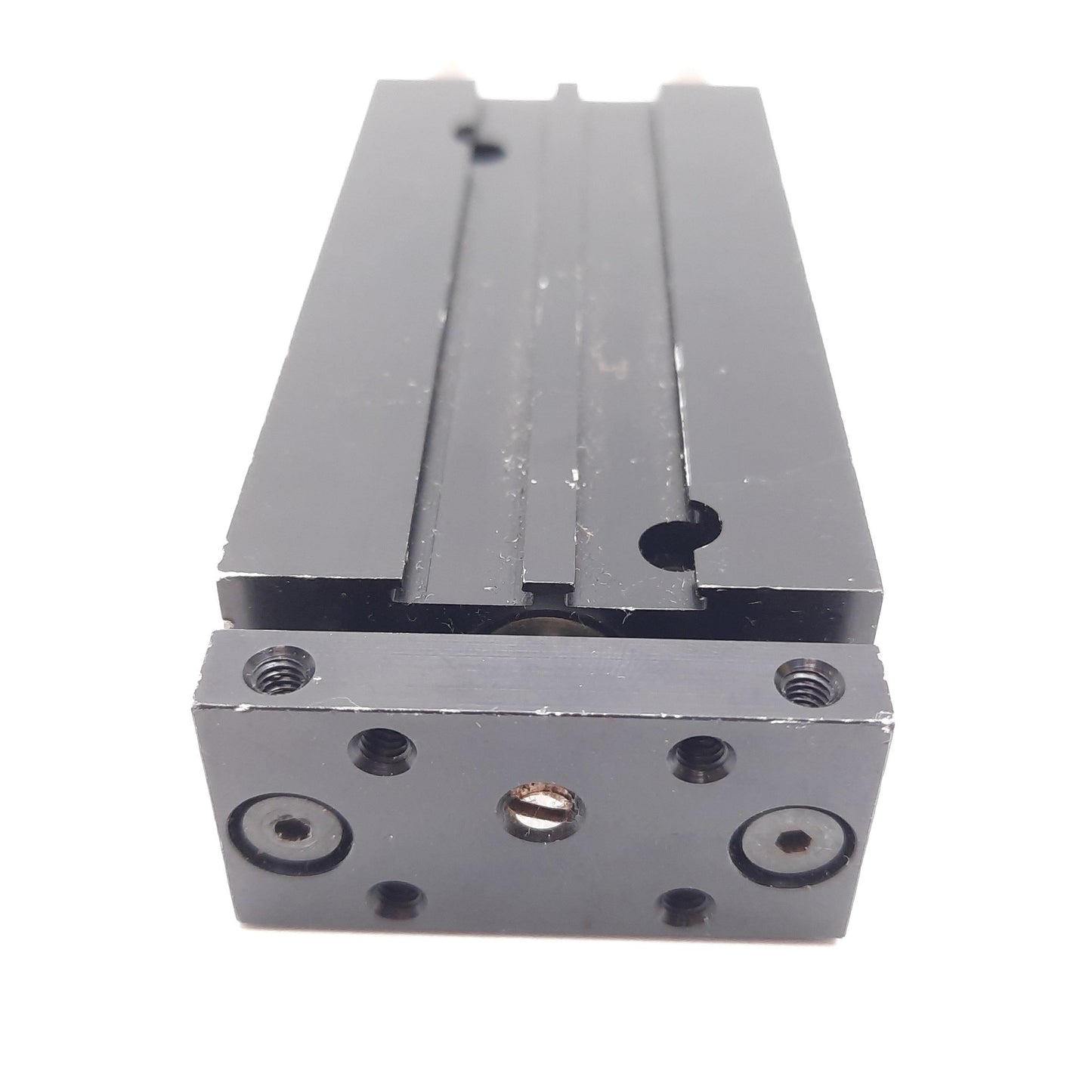 Used Tolomatic 377179 Guided Cylinder, Bore: 10mm, Stroke: 50mm, Ports: M5x0.8