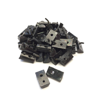 Used Lot of 50 80/20 3384 Black Steel Roll-In T-Nut Hardware, 15-Series, 10-32 Thread