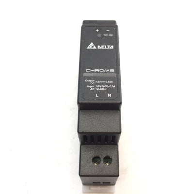 Used Delta DRC-12V10W1A Switching Power Supply, In: 100-240VAC 0.3A, Out: 12VDC 0.83A