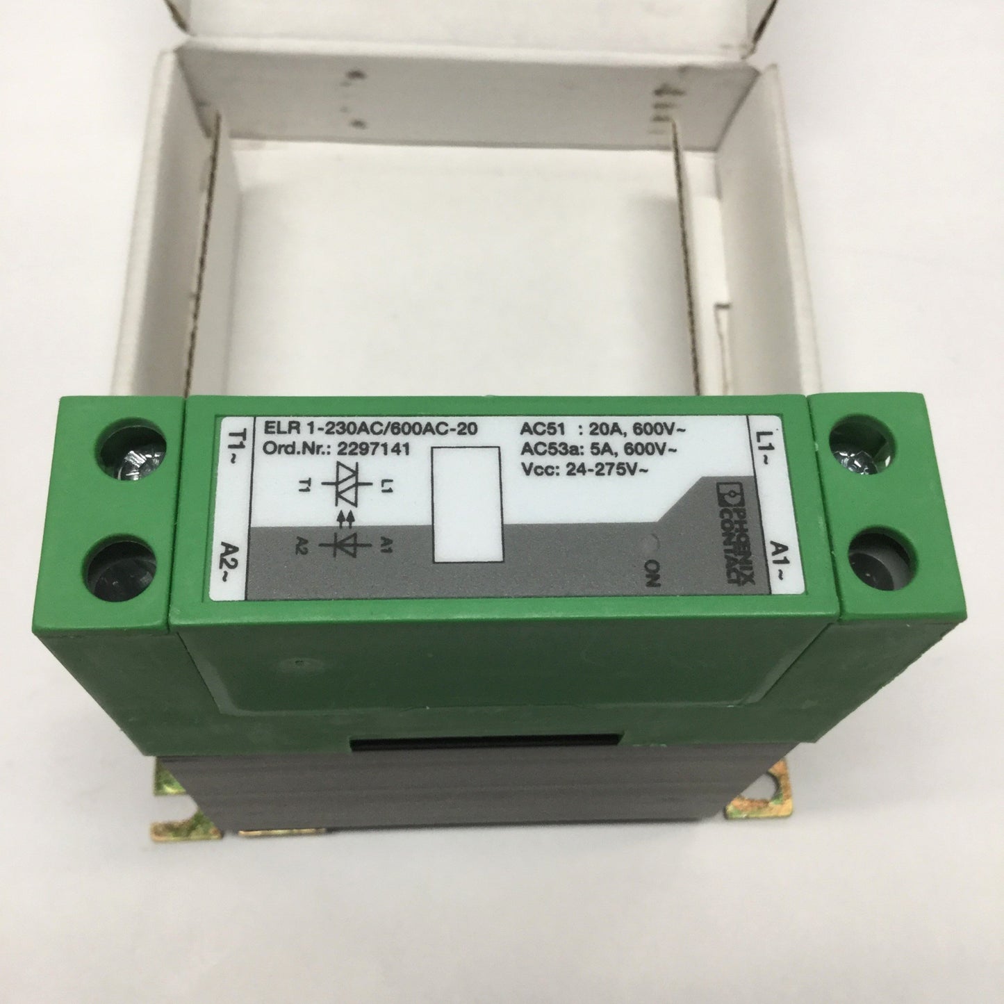 New – Open box Phoenix ELR 1-230AC/600AC-20 Solid-State Contactor 230VAC 1-Phase In, 20A Out