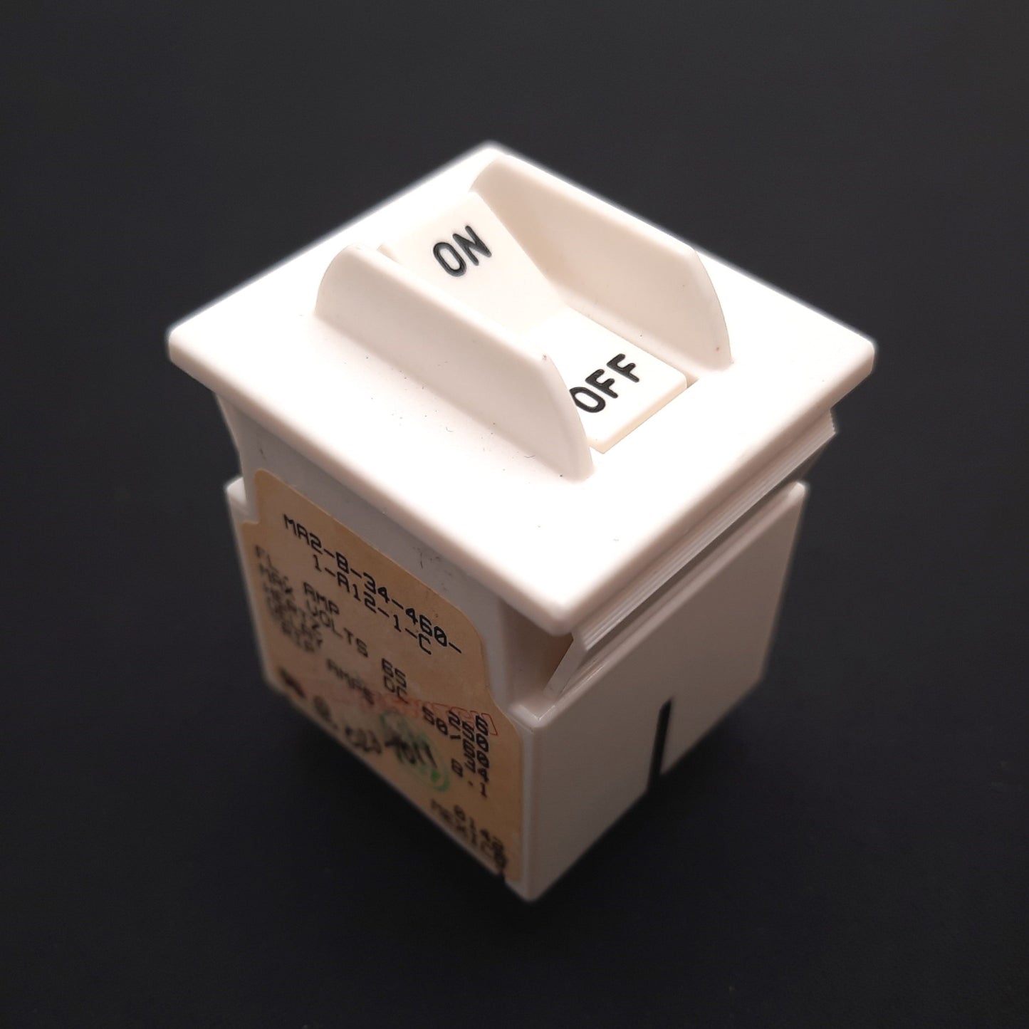 Used Carling Switch MA2-B-34-460-1-A12-1-C Circuit Breaker, 2-Pole, 6A 65VDC 250VAC