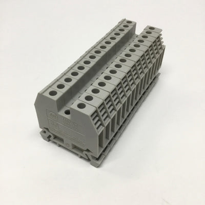 New – Open box Lot of 15 Allen Bradley 1492-W6 Feed-Through Terminal Block, 1-Circuit, 40A 600V