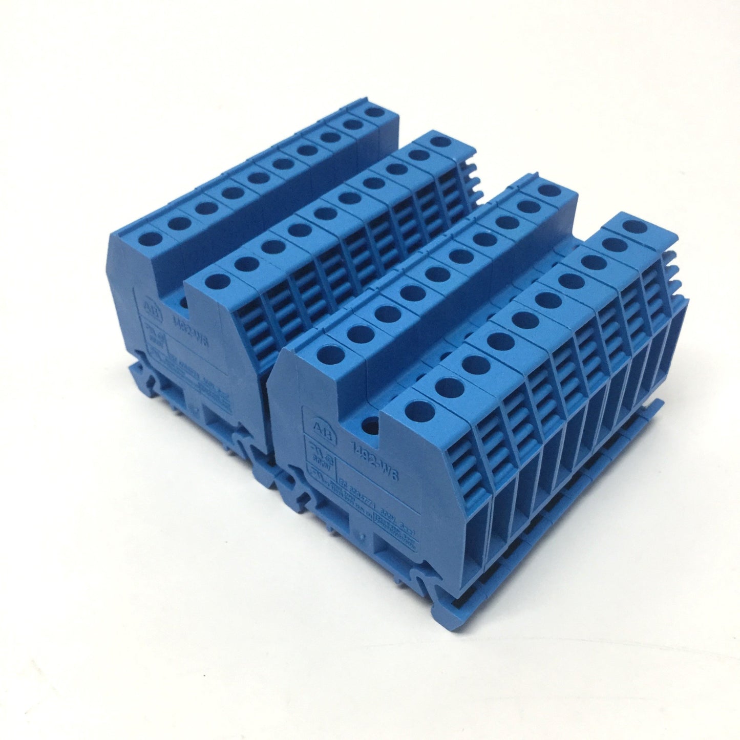 New – Open box Lot of 20 Allen Bradley 1492-W6 Feed-Through Terminal Block, 1-Circuit, 40A 600V