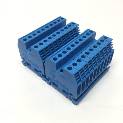 New – Open box Lot of 20 Allen Bradley 1492-W6 Feed-Through Terminal Block, 1-Circuit, 40A 600V