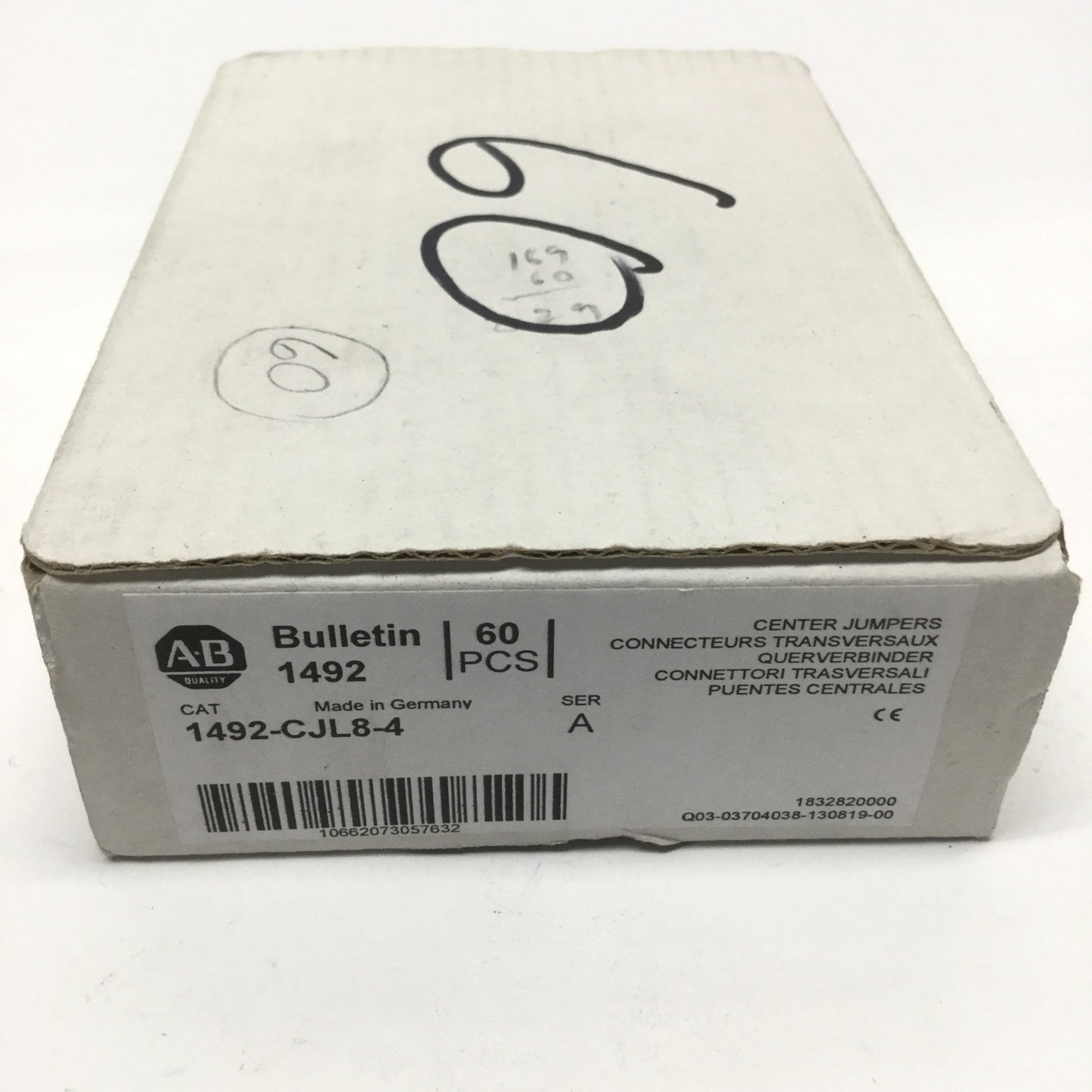 New – Open box Lot of 60 Allen Bradley 1492-CJL8-4 Terminal Block Center Jumper Connectors 4P