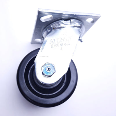 Used Albion 4" Metal Swivel Caster Wheel, 4.5" Top Plate Mount, 1.5" Wheel Width