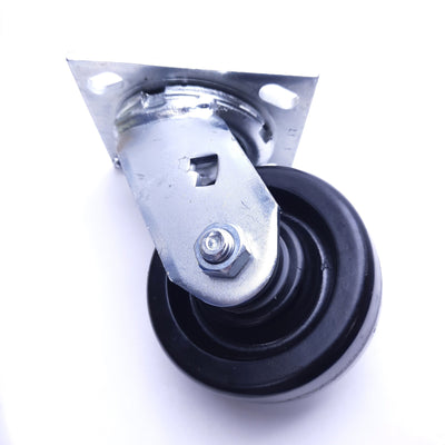 Used Albion 4" Metal Swivel Caster Wheel, 4.5" Top Plate Mount, 1.5" Wheel Width