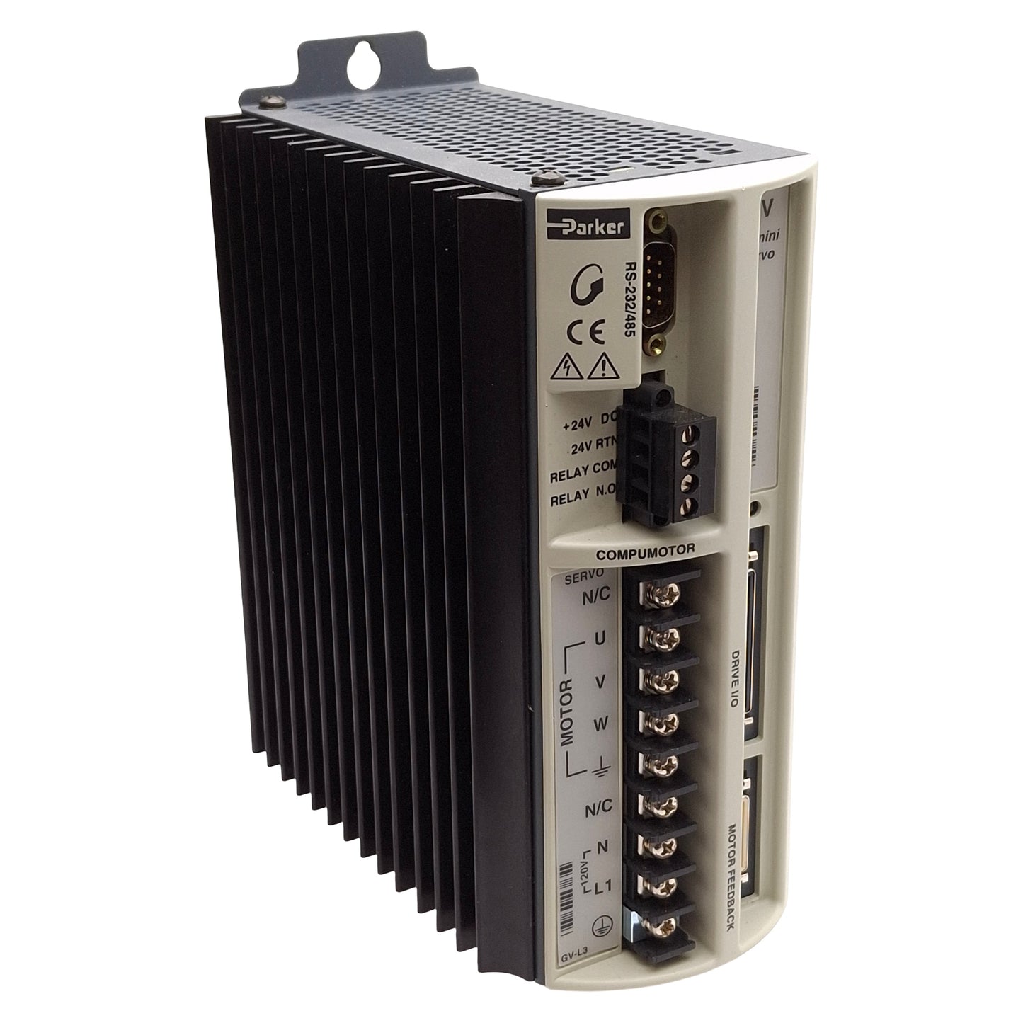 Used Parker GV-L3E Gemini Digital Servo Drive, 1 Axis, 170VDC 0.44kW 3A, 120VAC