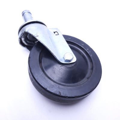 Used 5" Metal Swivel Stem Caster, 1.25" Wheel Thickness, 6" Mount Height