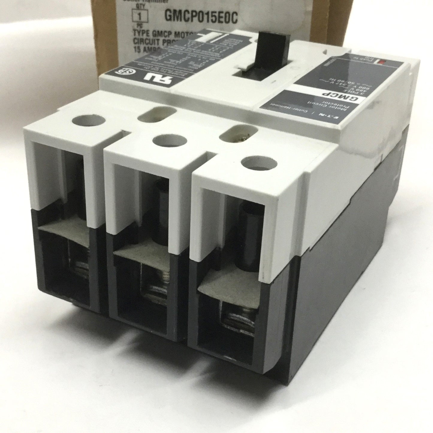New – Open box Cutler-Hammer GMCP015E0C 3-Pole Motor Protector Circuit Breaker 15A 480VAC