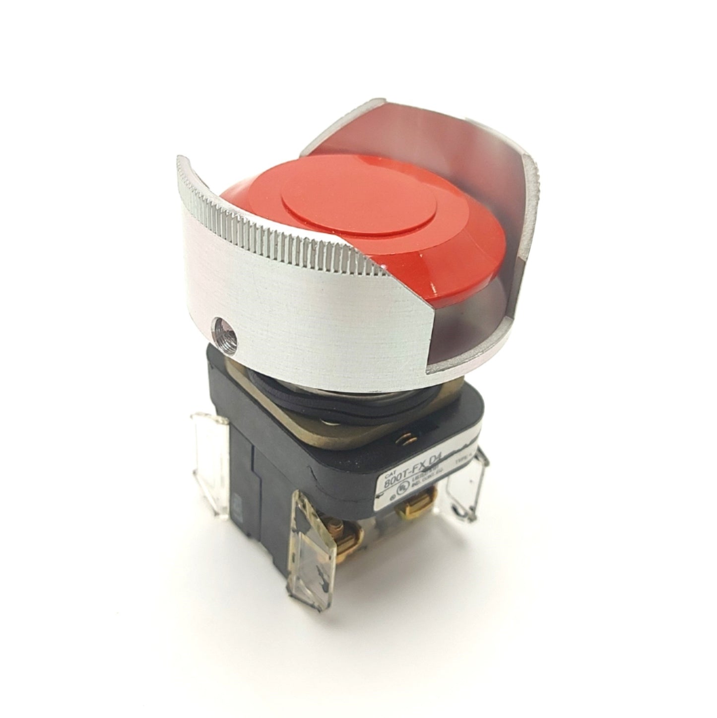 Used Allen Bradley 800T-FX D4 E-Stop Button w/Guard 2x 800T-XD4 Contacts NC 600V 10A