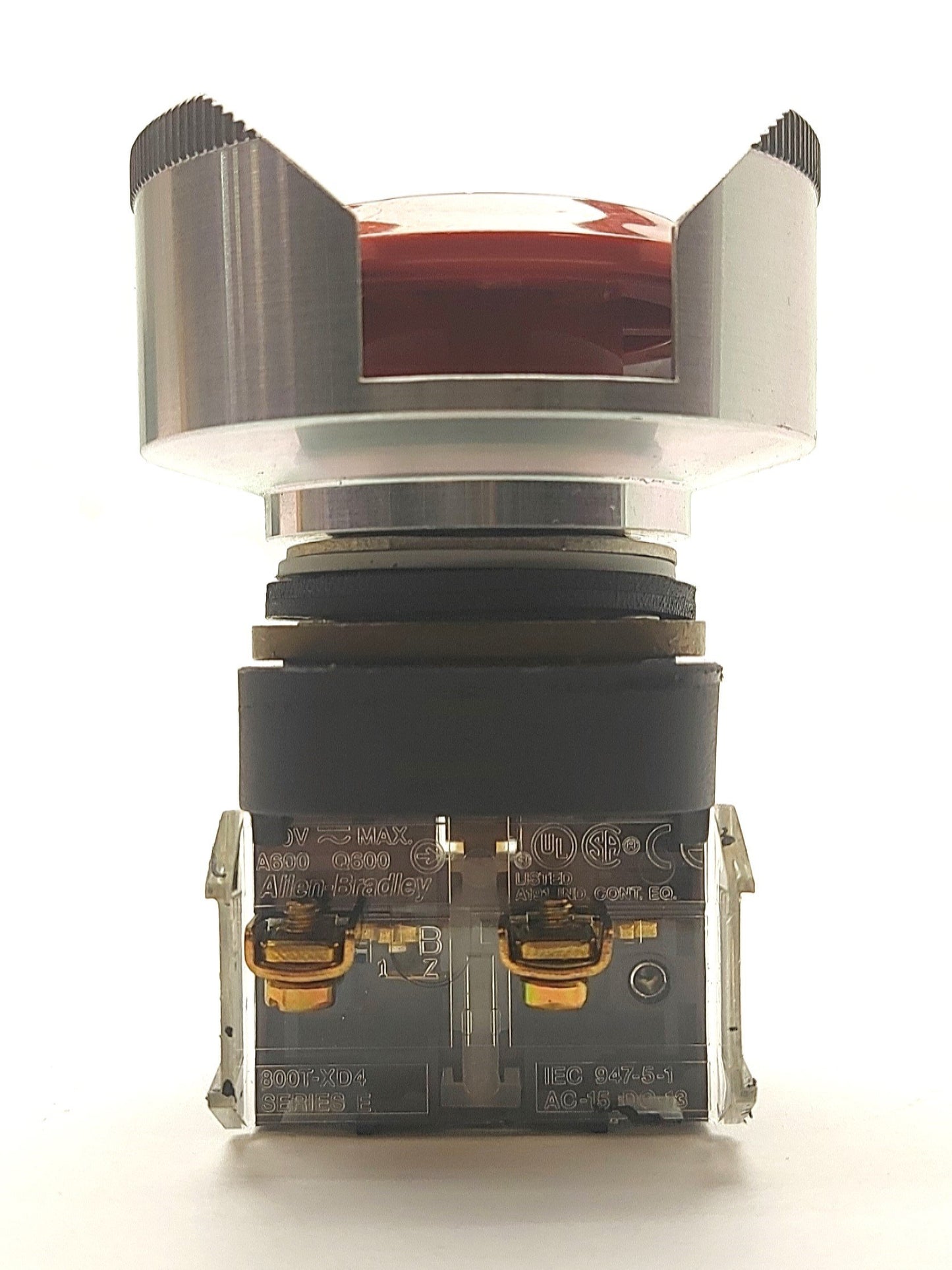 Used Allen Bradley 800T-FX D4 E-Stop Button w/Guard 2x 800T-XD4 Contacts NC 600V 10A