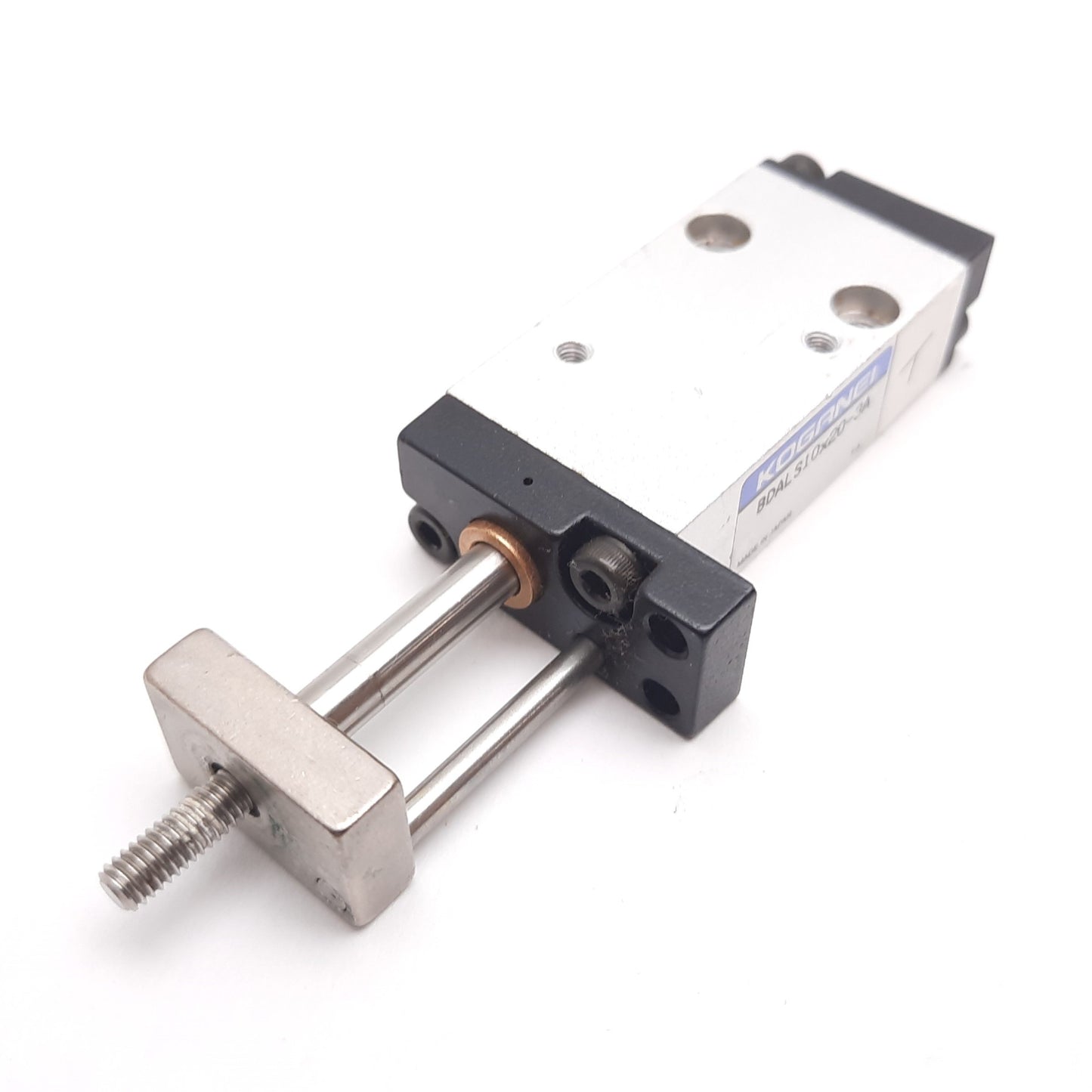 Used Koganei BDALS10x20-3A Guided Cylinder, Bore: 10mm, Stroke: 20mm, M5x0.8