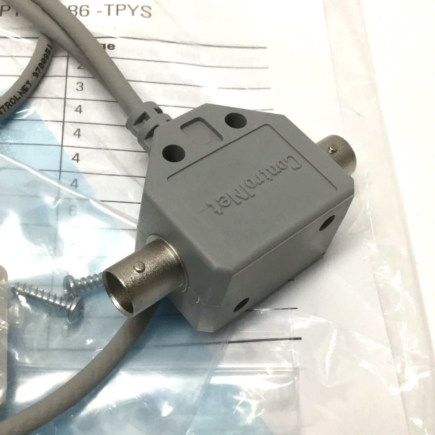 New Allen Bradley 1786-TPS /C ControlNet Coaxial T-Tap BNC Straight Cable, 1m