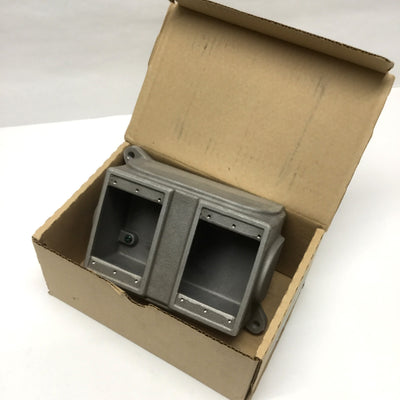 New Crouse Hinds FD029 SA Deep Two-Gang Cast Aluminum Condulet Device Outlet Box