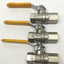 New – Open box Lot of 3 RuB K84-DIN-DVGW Brass Shut-Off Ball Valves 3/8" BSPP Female 600psi CWP