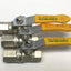 New – Open box Lot of 3 RuB K84-DIN-DVGW Brass Shut-Off Ball Valves 3/8" BSPP Female 600psi CWP