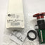 New – Open box Allen Bradley 800H-DR6JD2P Jumbo Red Mushroom Momentary Pushbutton Switch, 1NC