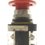 Used Allen Bradley 800T-FXJ6A5 E-Stop Button, 2x 800T-XD4 Contacts NC, 600V 10A