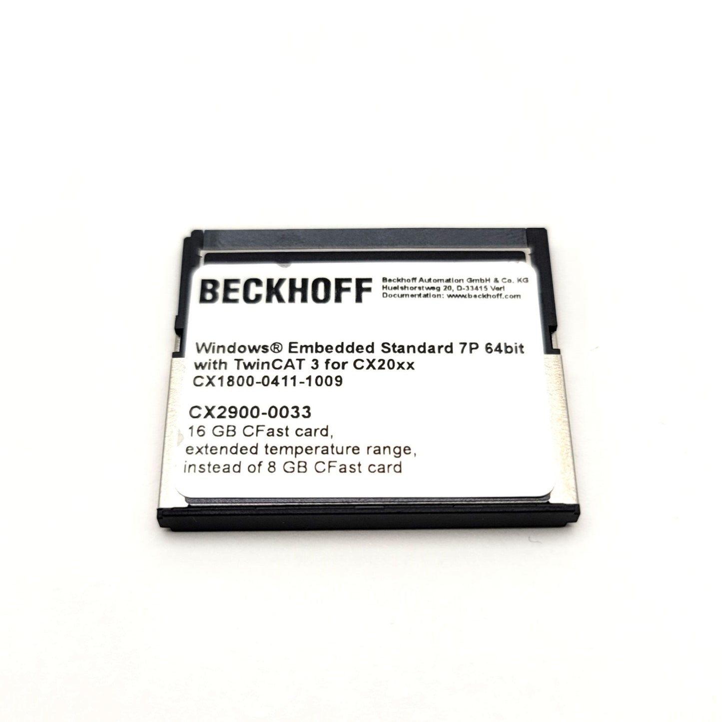Used Beckhoff CX2020-0135/4GB Basic CPU Module 4GB RAM 1.4GHz, 24VDC, 16GB CFast Card
