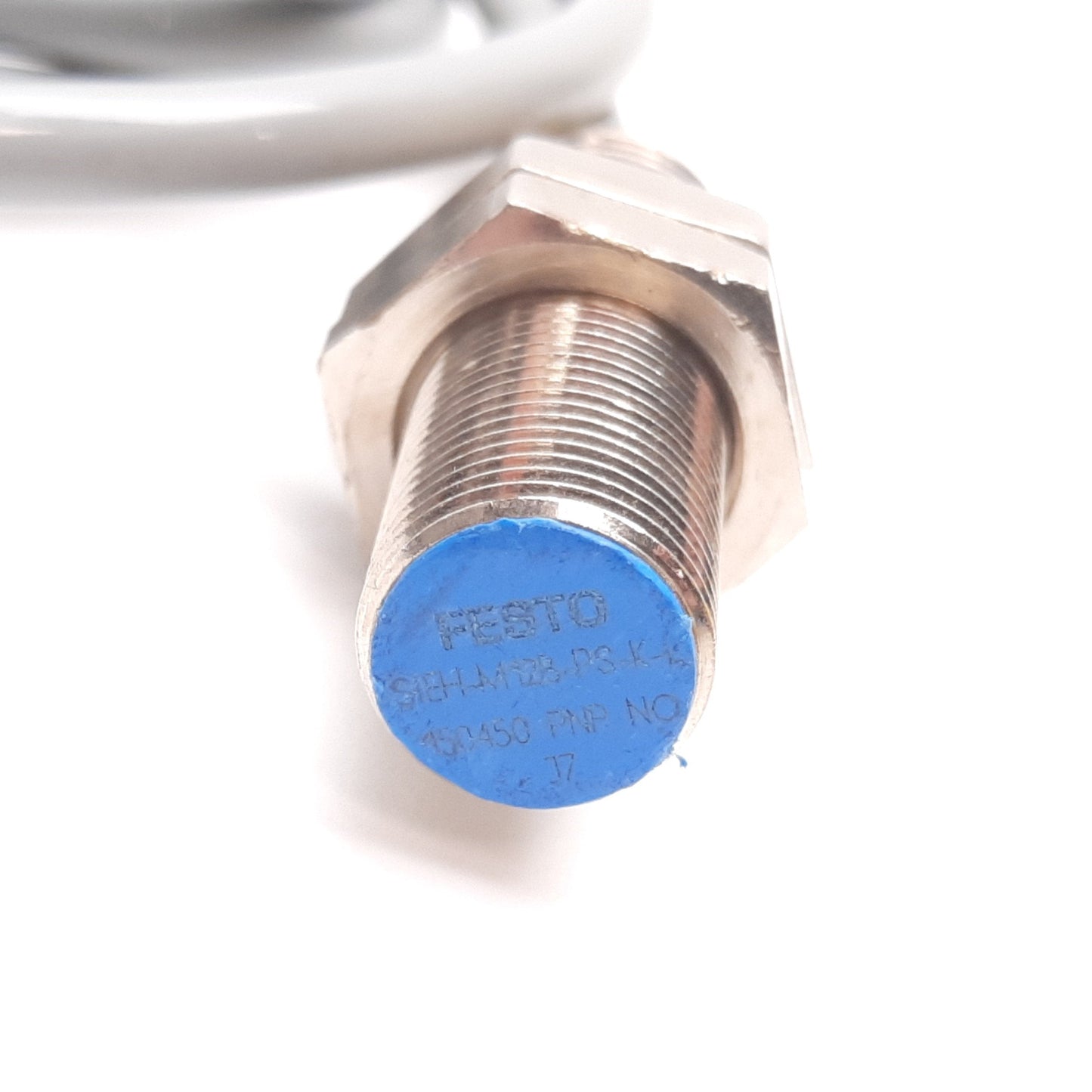 Used Festo SIEH-M12B-PS-K-L 150450 Proximity Sensor, 4mm, 10-30VDC, PNP N/O, 3-Wire