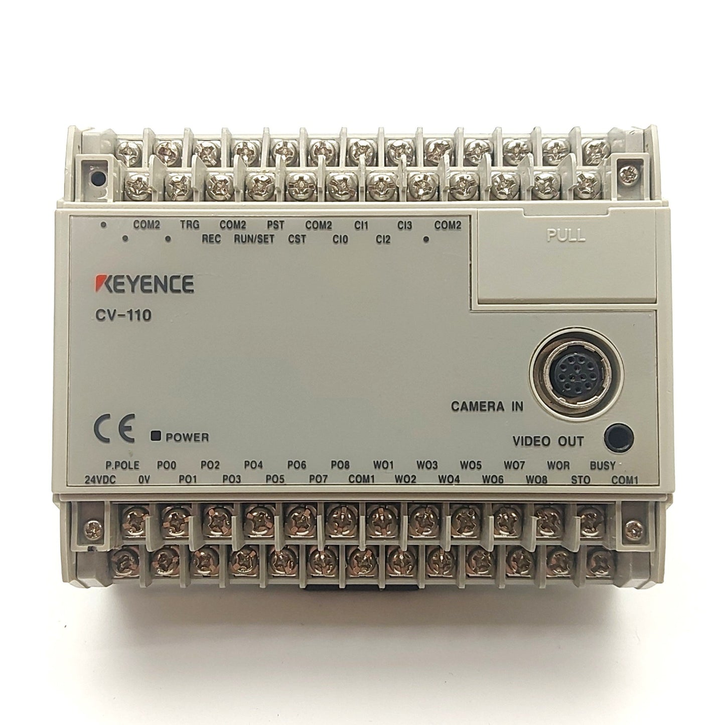 Used Keyence CV-110 Machine Vision Camera Controller 12-Pin Hirose 24VDC For CV-C11