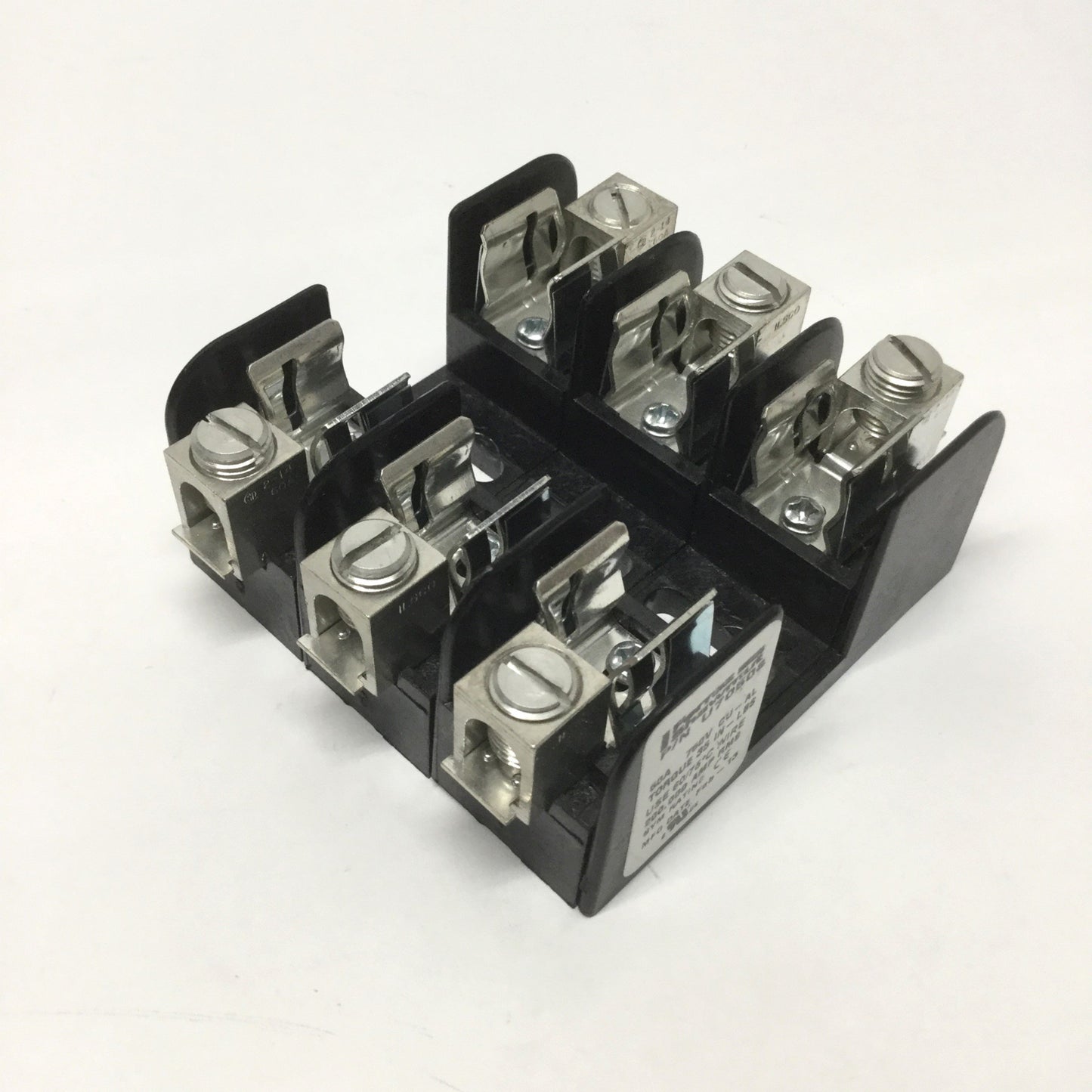 Used Ferraz Shawmut U70508 3-Pole Semiconductor Fuseholder Block 750V 50A, 14 x 51
