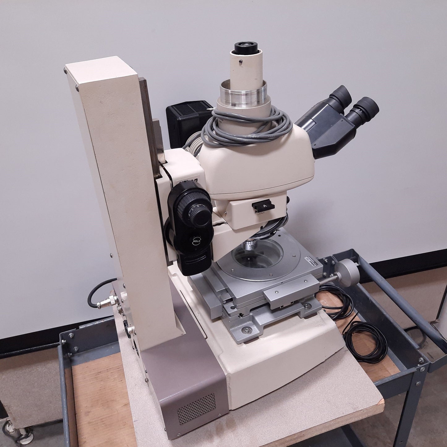 Used Nikon MM-40 Measuring Microscope, 10X/0.3 Objective, W/ XY Position Stage 2x2