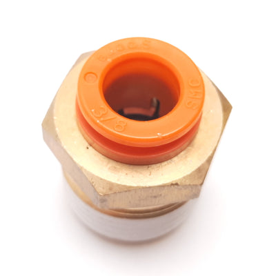 New – Open box Lot of 9 SMC KQ2H11-37A One-Touch Fitting, 3/8" Tube to 1/2" NPT Male