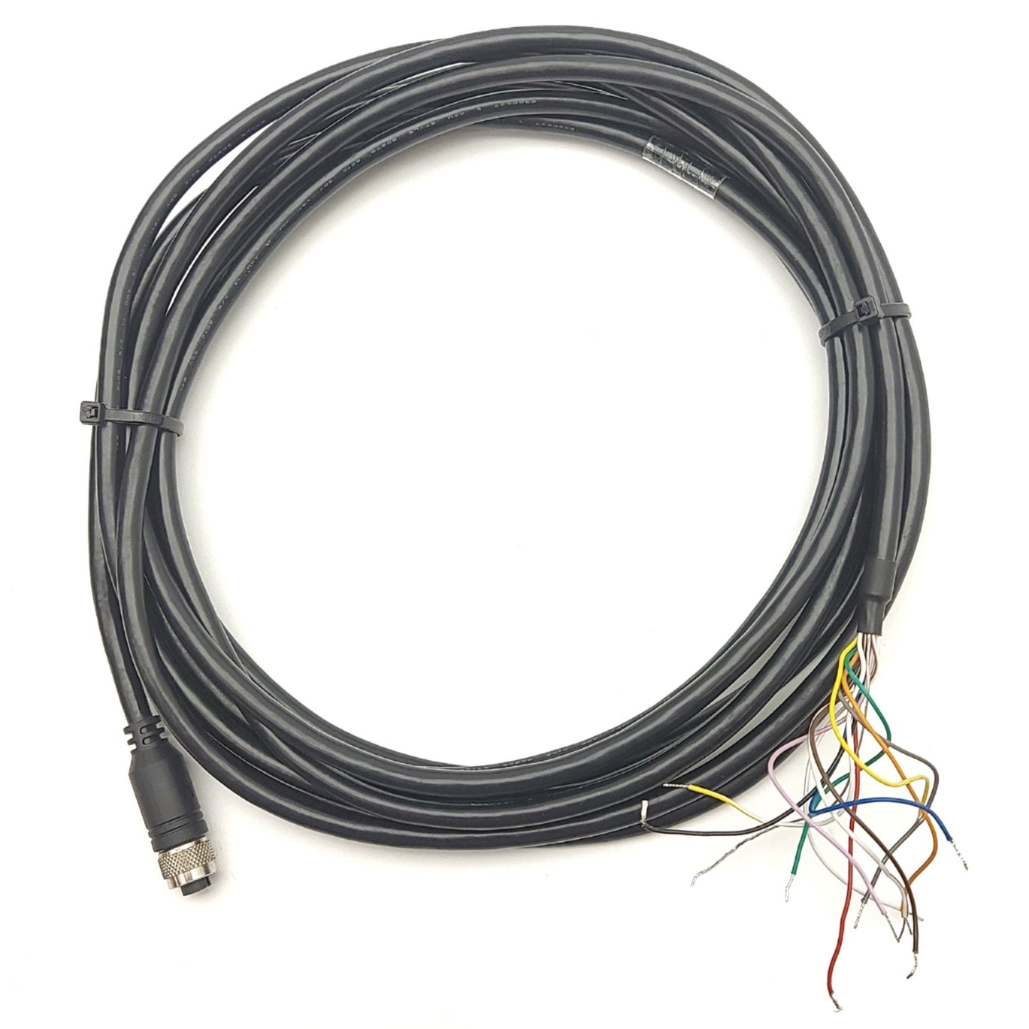 Used Cognex CCB-84901-0102-05 I/O & Power Cable, M12 12-Pin to Flying Leads, 5m Long