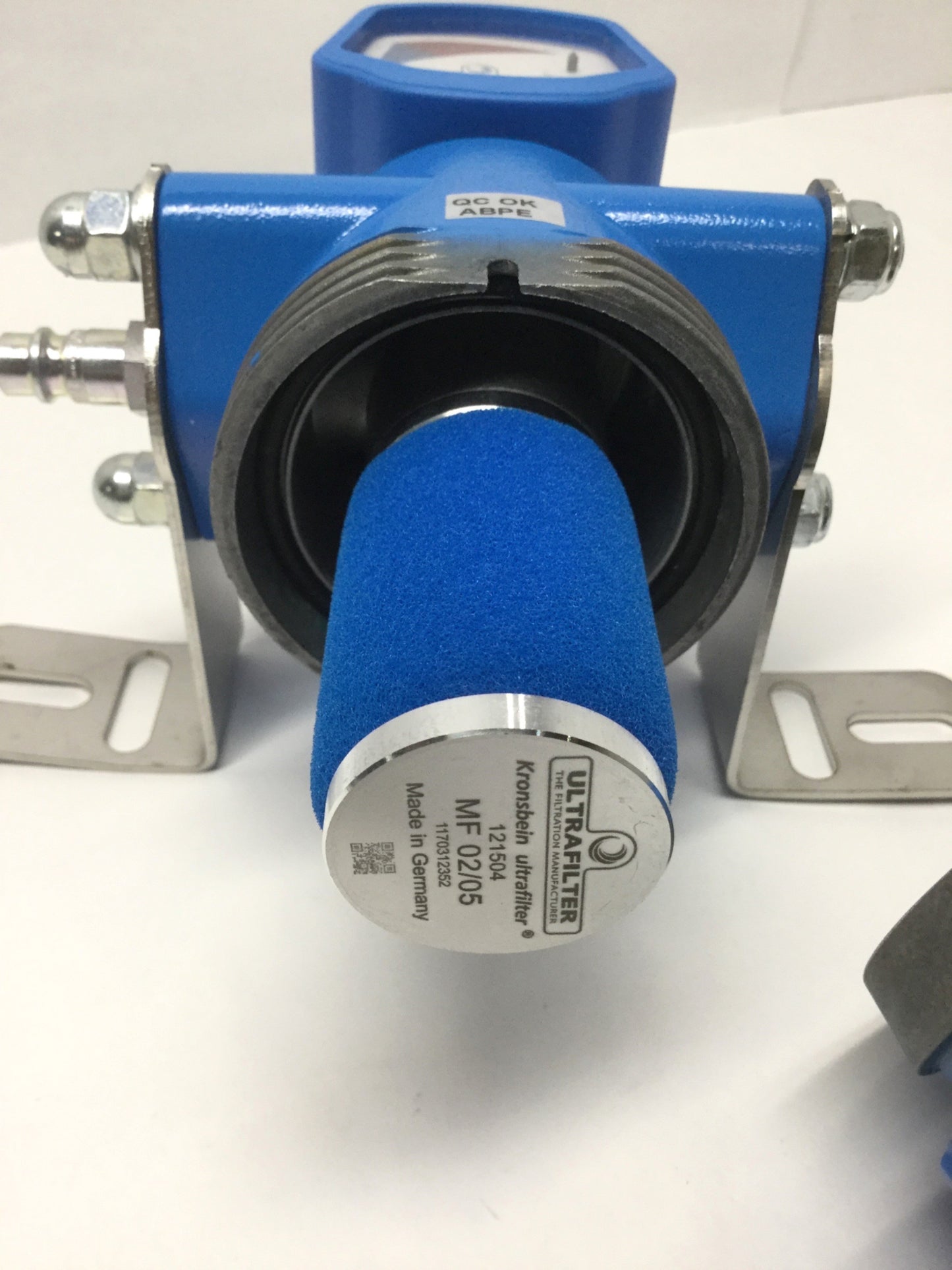 Used Ultrafilter AG 0002 Aluminum Industrial Filter Housing, G1/4" Ports, 16 bar Max