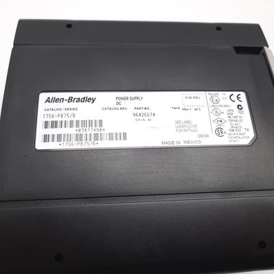 Used Allen Bradley 1756-PB75/B PLC Power Supply, Input: 24VDC, Output: 1.2-24VDC