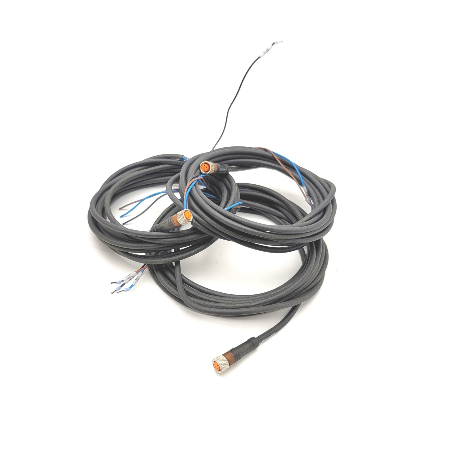 Used Lot Of 3 Lumberg Automation RKMV 3-224/5 M M8 3-Pin Single Ended Cordset 10Ft