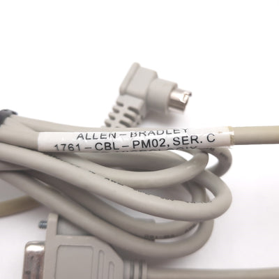 Used Allen Bradley 1761-CBL-PM02 Ser C PC to MicroLogix Communication PLC Cable AIC+