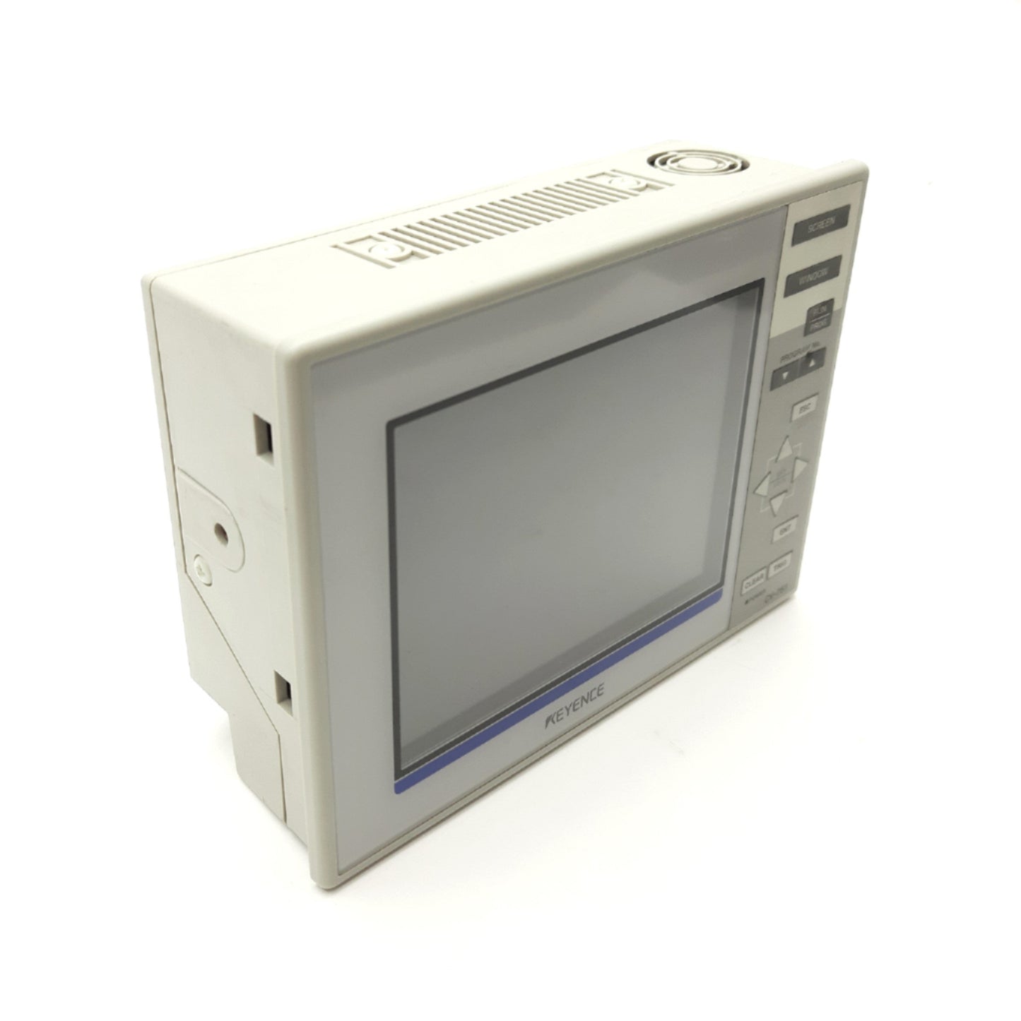 Used Keyence CV-751 Color Machine Vision System Controller/Display, 2x Cameras, 24VDC