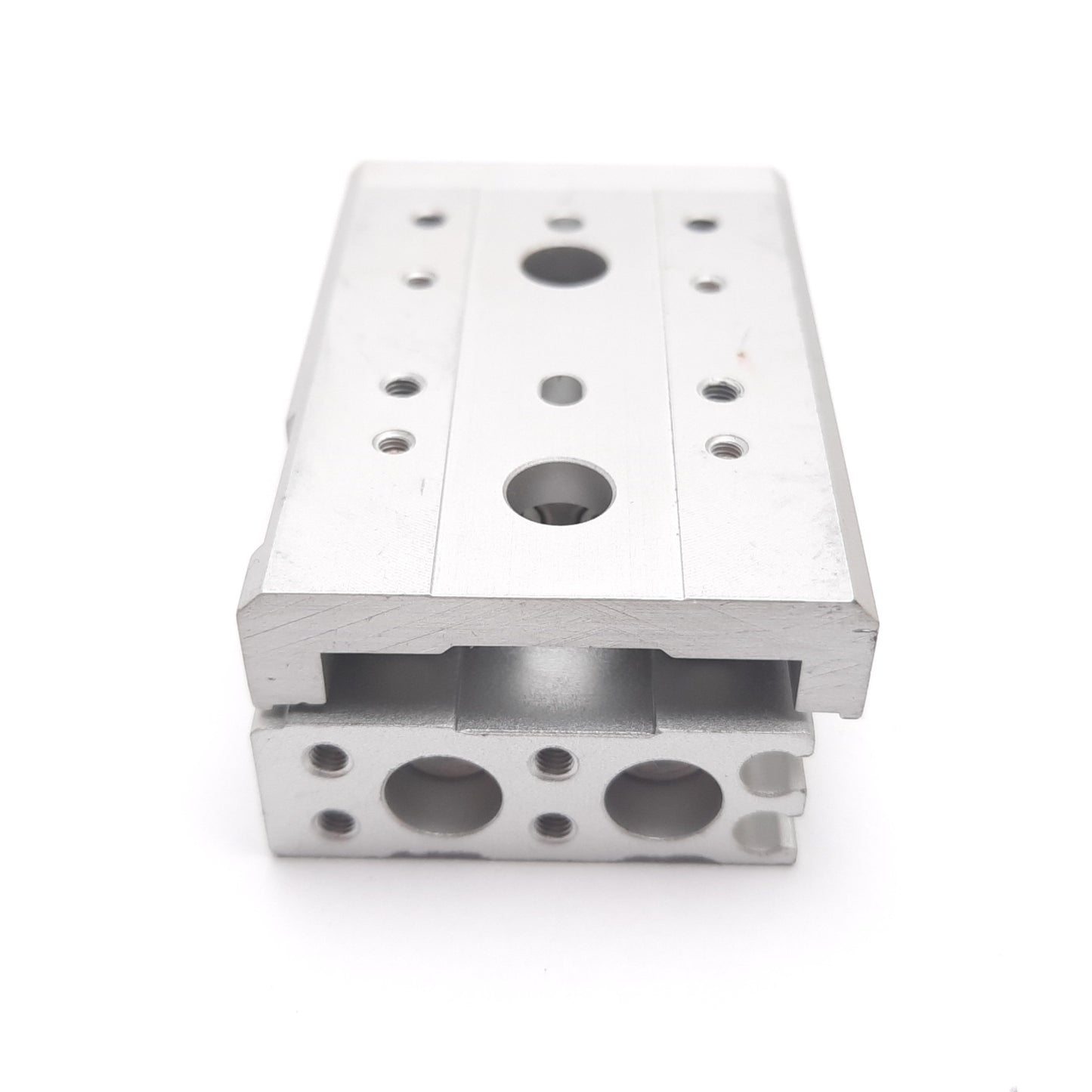 Used SMC MXS8L-20 Air Slide Table, Bore: 8mm, Stroke: 20mm, 0.15-0.7MPa, M5x0.8