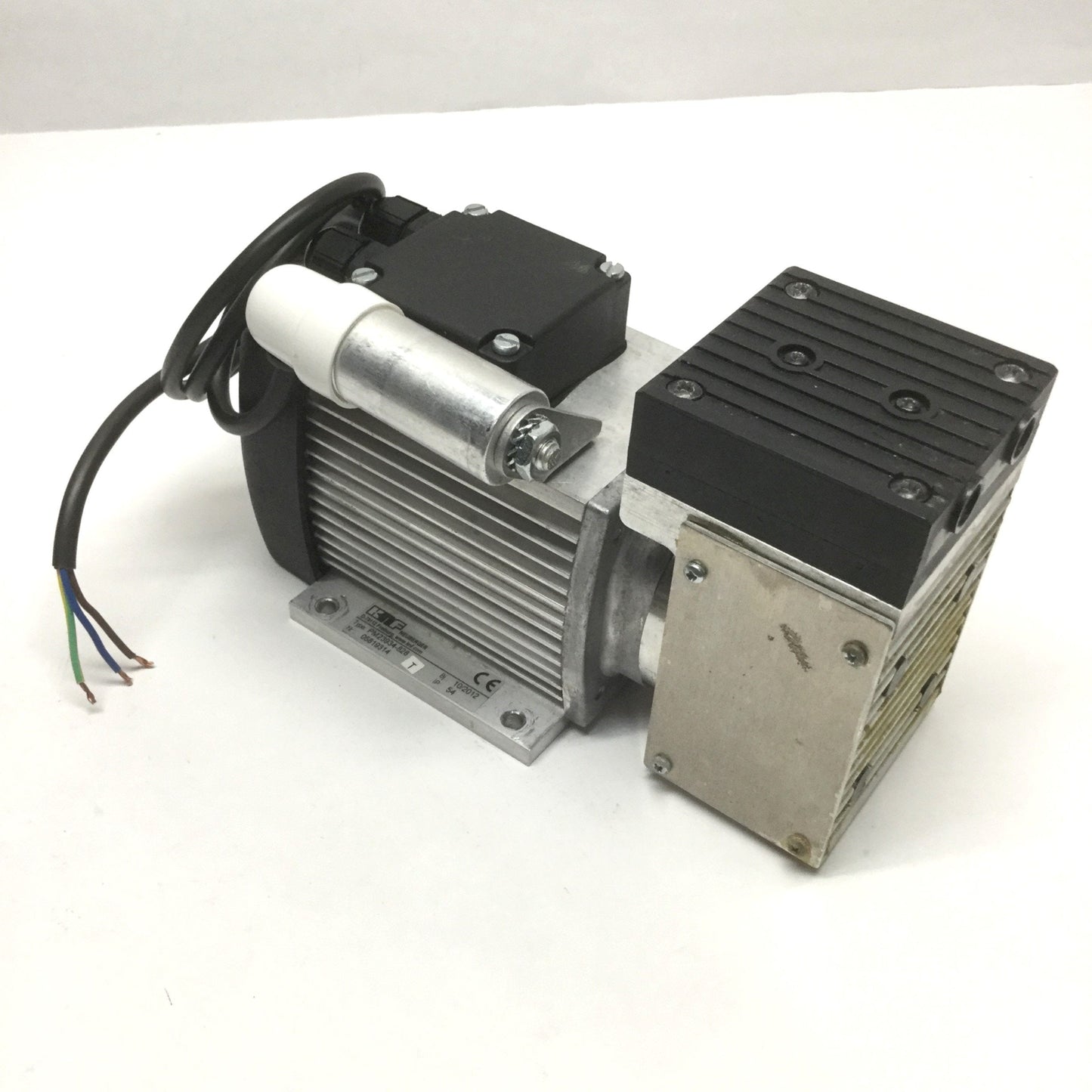 Used KNF PM23934-828 Diaphragm Gas Pump, 230VAC, 100W, 100mbar Vacuum, 1bar Max