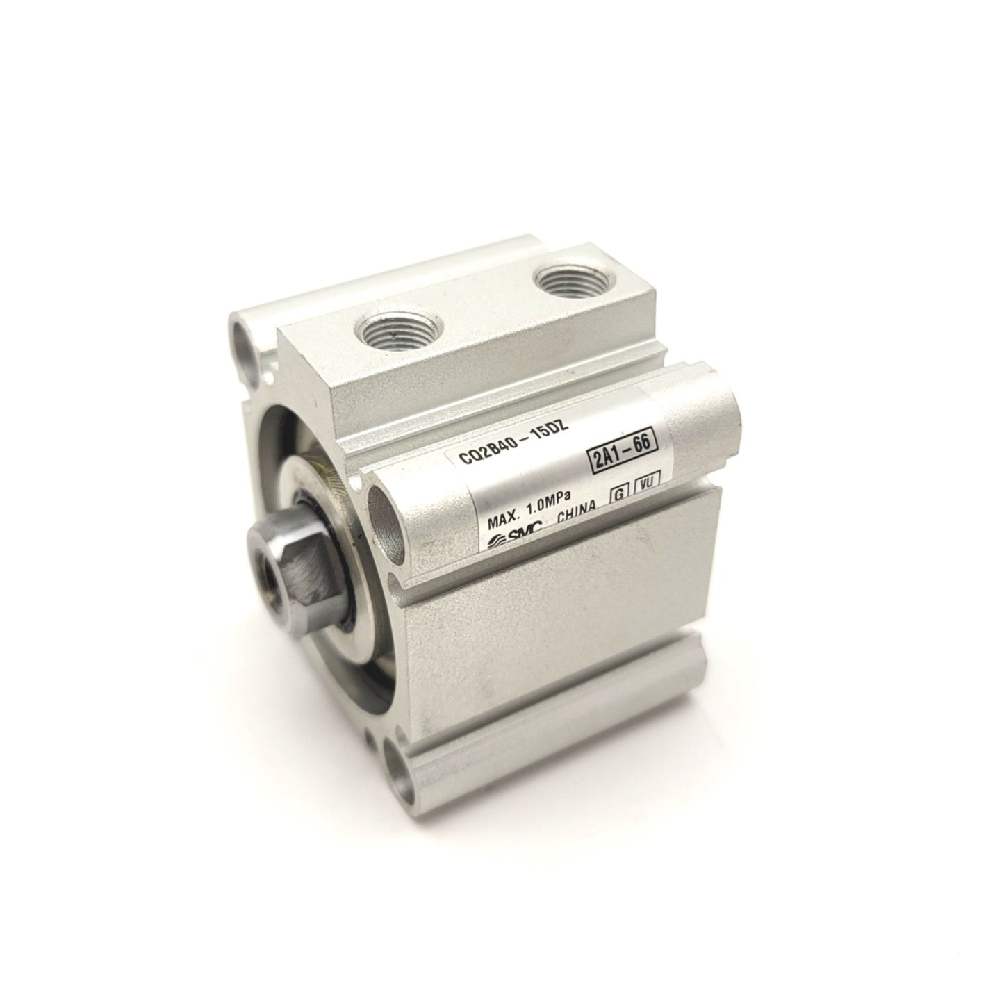 Used SMC CQ2B40-15DZ Compact Cylinder, Stroke: 15mm, Bore: 40mm, Pressure: 1.0MPa Max