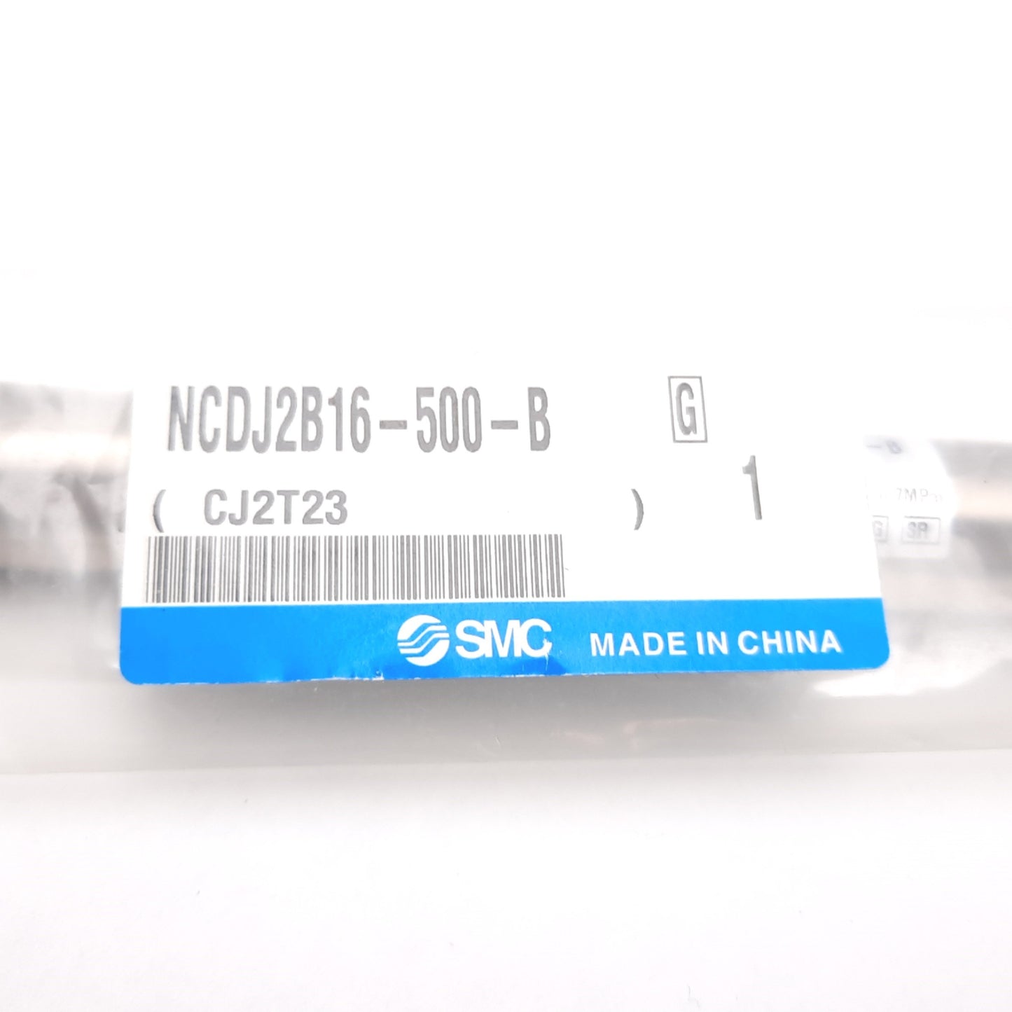 New SMC NCDJ2B16-500-B Pneumatic Cylinder, Bore: 5/8", Stroke: 5", 100psi, 10-32