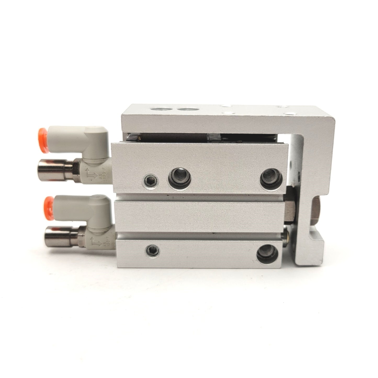 Used SMC MXH16-15Z Compact Slide Table Bore: 16mm, Stroke: 15mm, M5x0.8, 0.06-0.7MPa
