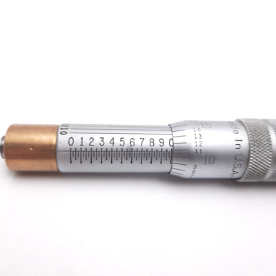 Used Brown & Sharpe Micrometer, 0-1" Range, 0.0001 Graduation, 0.25" Actuator, 0.5"