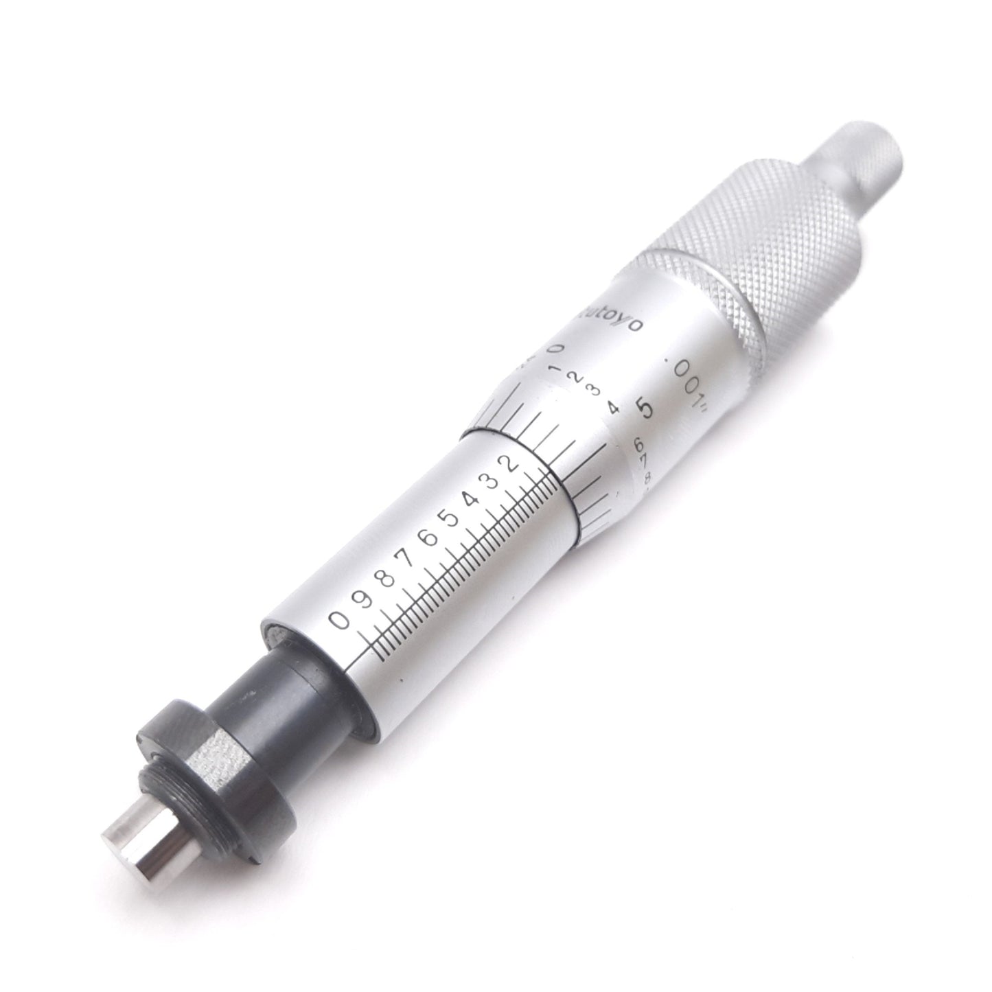 Used Mitutoyo Micrometer Head, 0-1" Range, 0.001" Graduation, 0.25" Diameter