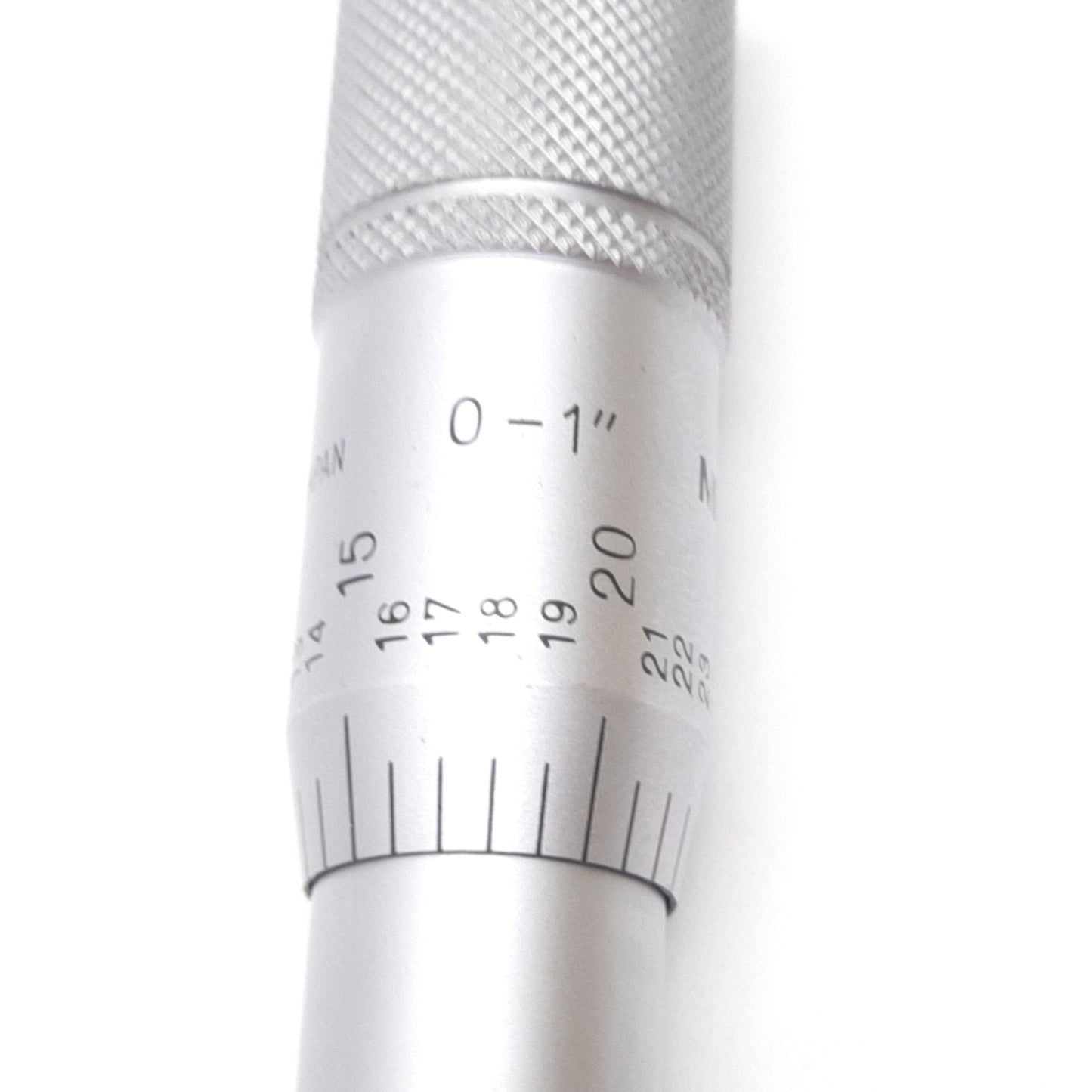 Used Mitutoyo Micrometer Head, 0-1" Range, 0.001" Graduation, 0.25" Diameter